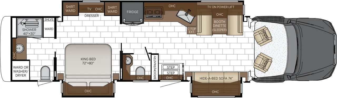 Newmar Supreme Aire 4141 floor plan