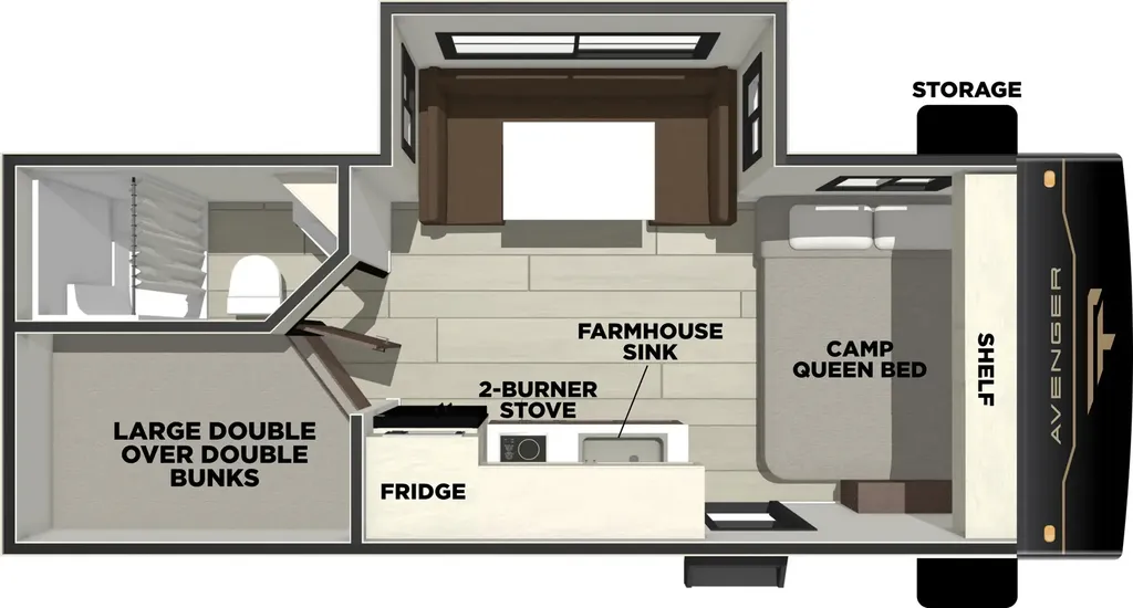 2026 Prime Time Avenger LT 18DBS floor plan