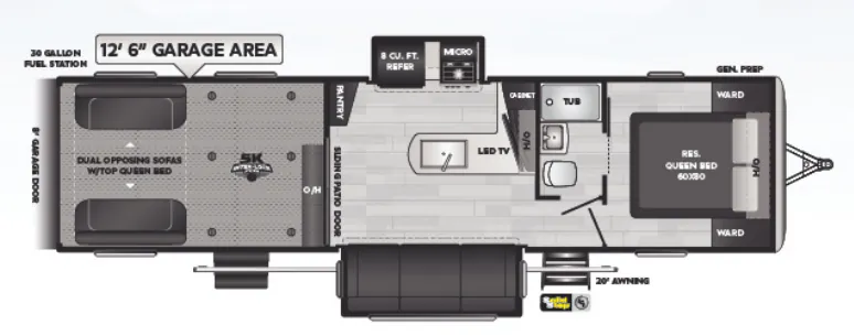 Keystone Impact 330 floor plan