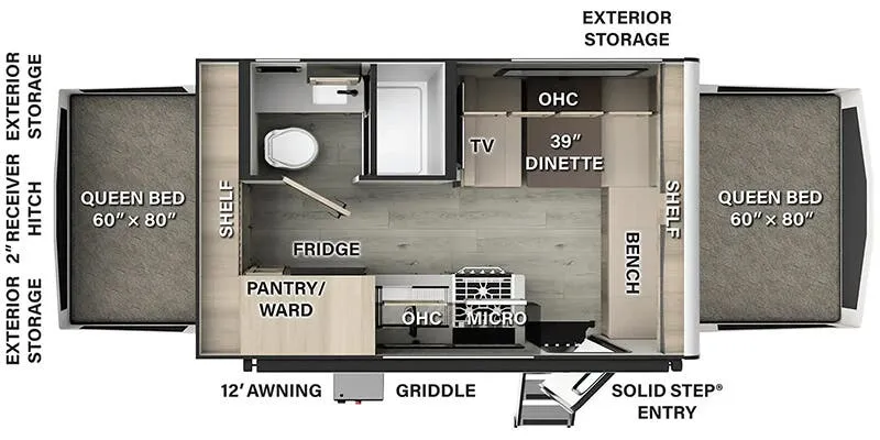 2025 Forest River Flagstaff 17E - Floor plan