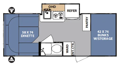 2017 Forest River R-Pod RP-176 floor plan