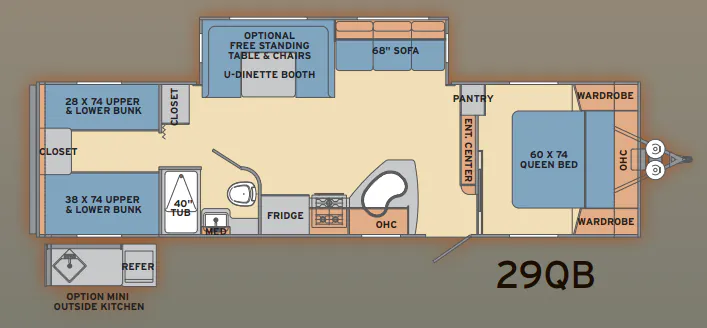 Shasta Revere 29QB floor plan