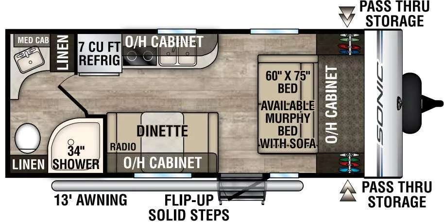 Venture RV Sonic SN190VRB floor plan