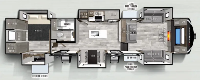 Forest River Cardinal Limited 379FLLE floor plan