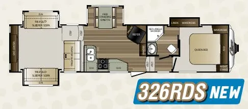 2016 Keystone Cougar 326RDS floor plan