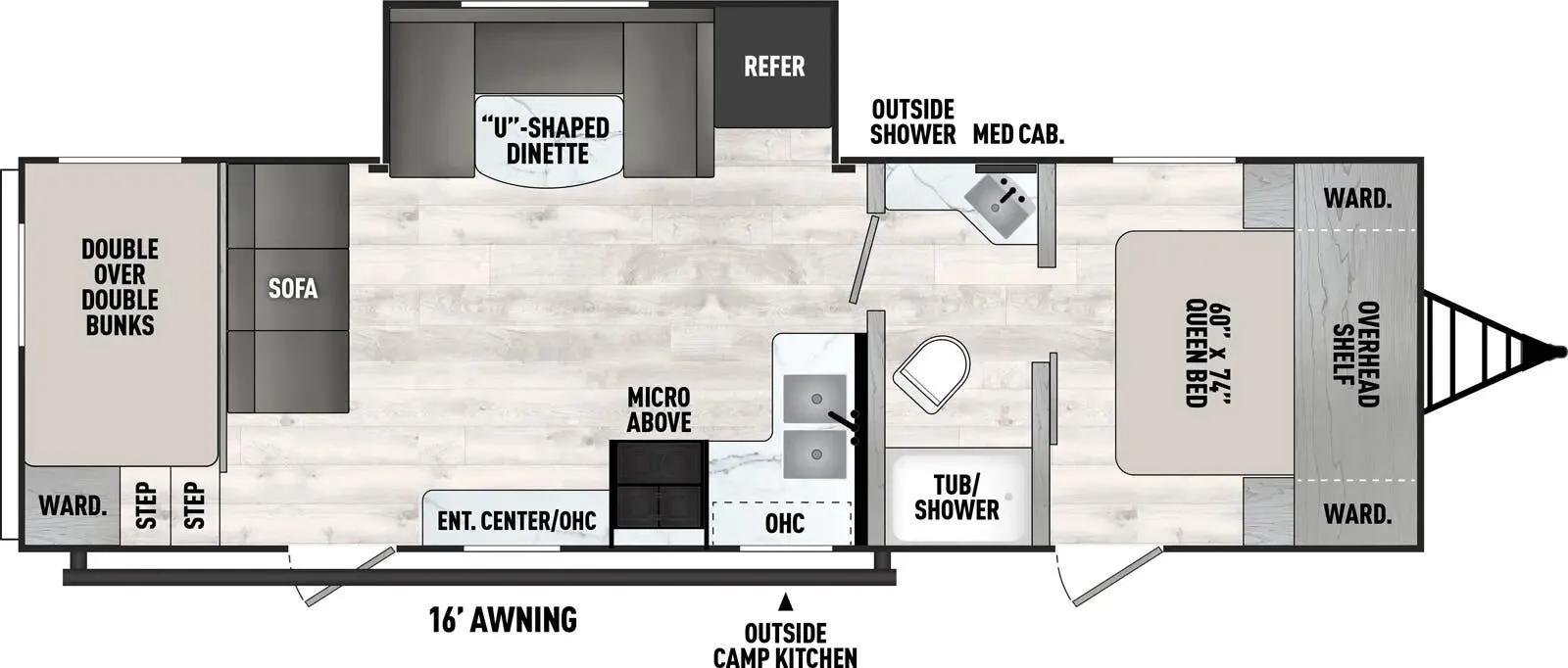 Coachmen Clipper 262BHS floor plan