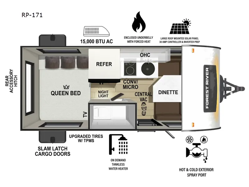 2026 Forest River R-Pod RPT171 floor plan