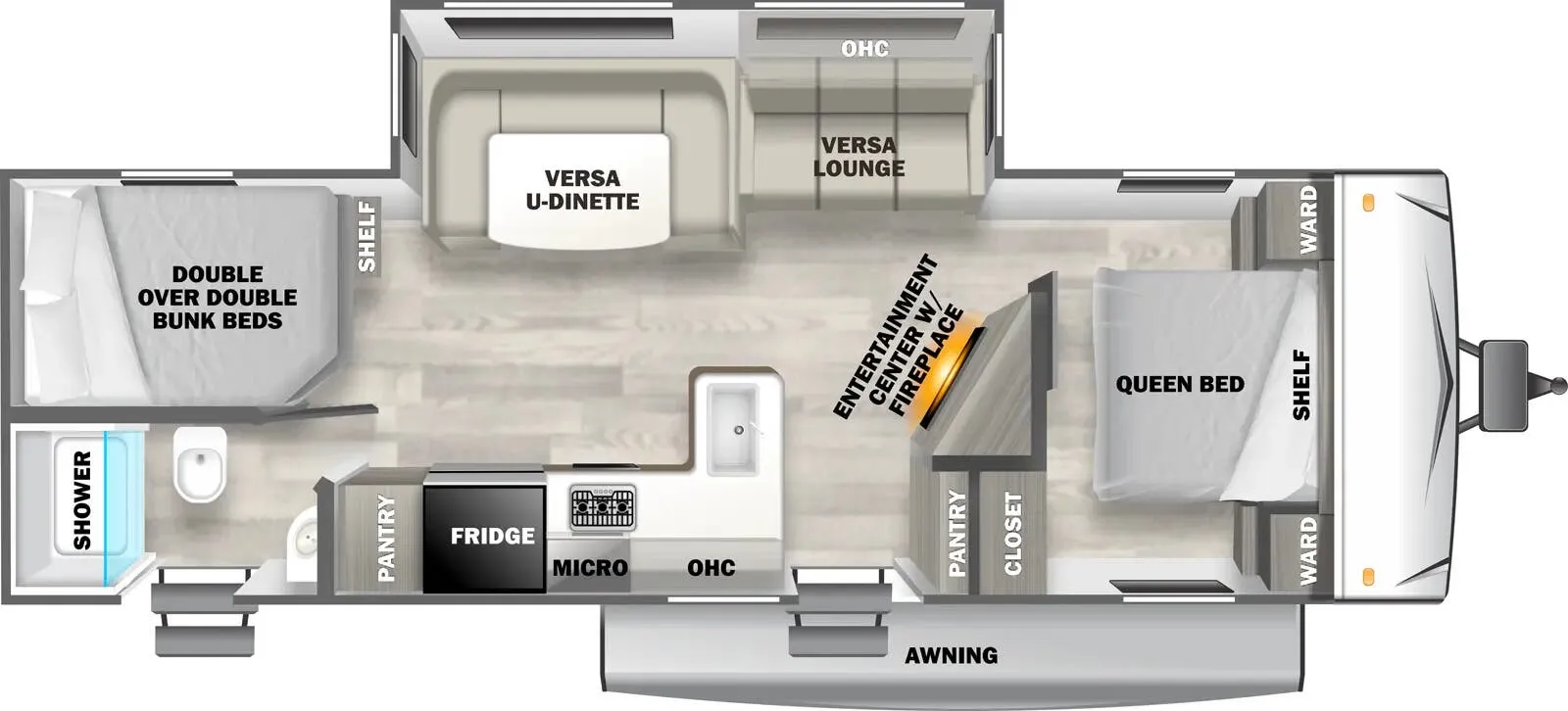 Forest River EVO 2740BH floor plan