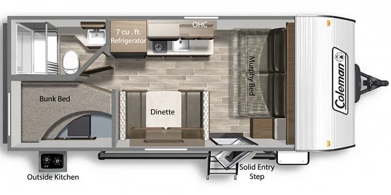 Dutchmen Coleman Lantern LT 18BH floor plan