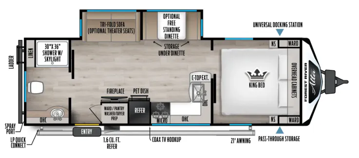 East to West Alta 2600KRB floor plan
