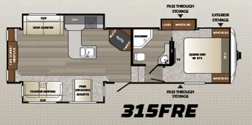 Keystone Outback 315FRE floor plan
