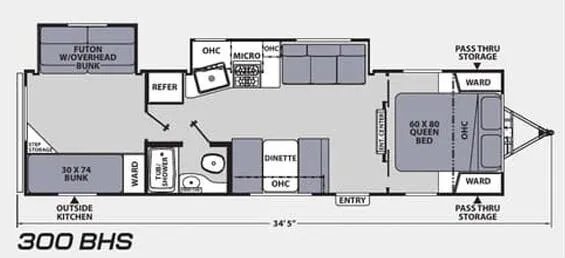 Coachmen Apex Ultra-Lite 300BHS floor plan