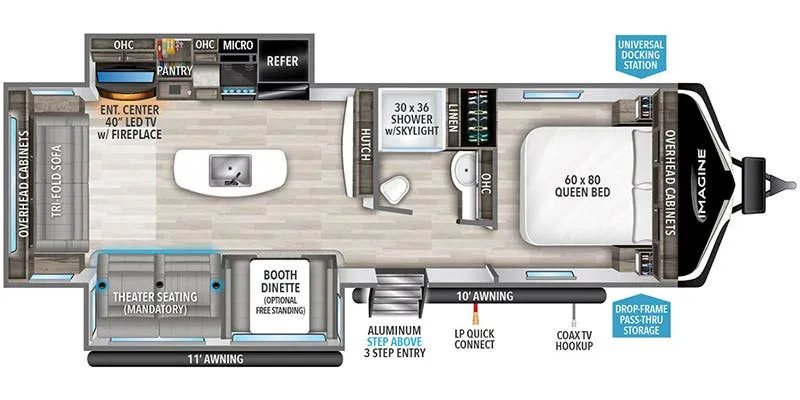2024 Grand Design Imagine 2970RL - Floor plan
