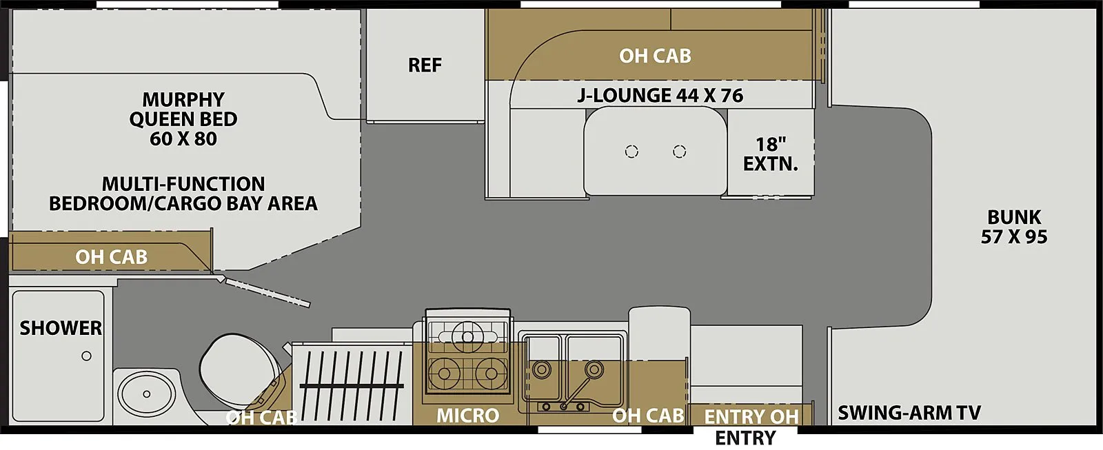 Coachmen Freelander 22XG Chevy 3500 floor plan