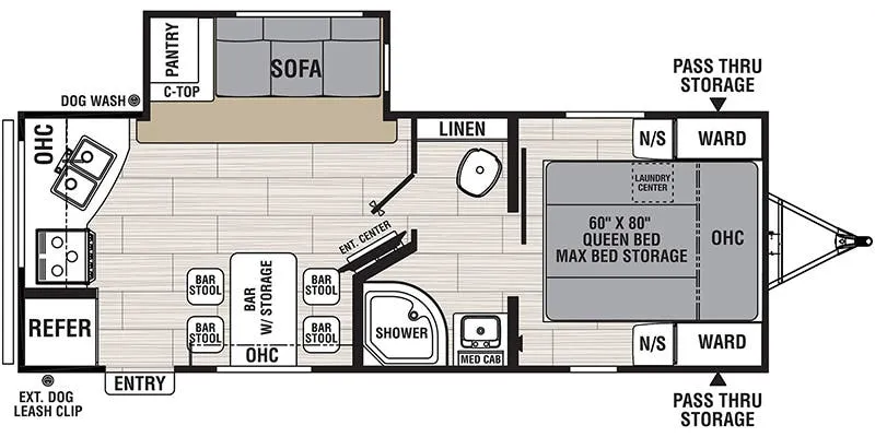 2021 Coachmen Northern Spirit Ultra Lite 2255RK floor plan