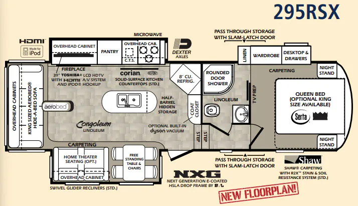 Forest River Wildcat eXtraLite 295RSX floor plan
