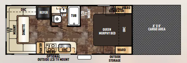 Forest River Cherokee Wolf Pack 20WP floor plan
