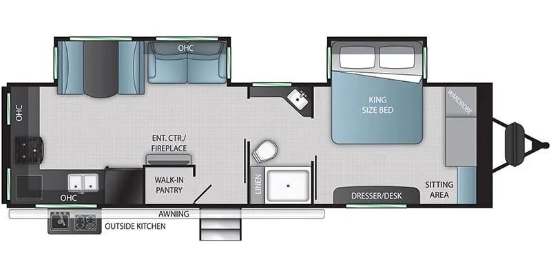 Twilight RV Signature TWS 3100 floor plan
