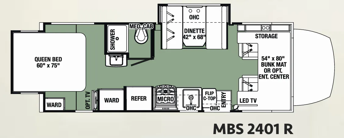 Forest River Forester MBS 2401R floor plan
