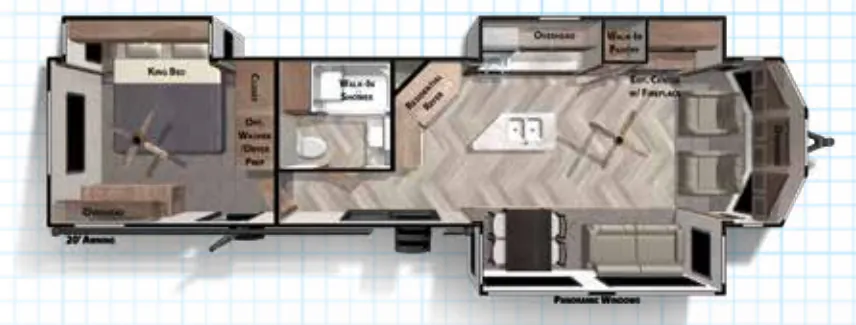 Forest River Salem Villa Estate 393FLT floor plan