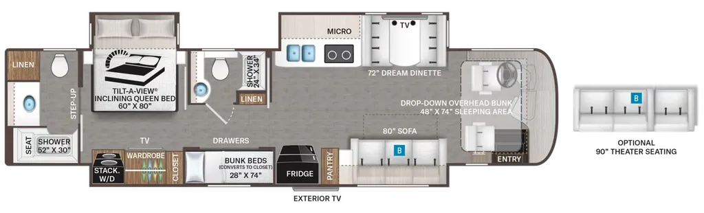 2027 Thor Motor Coach Riviera 39BH floor plan