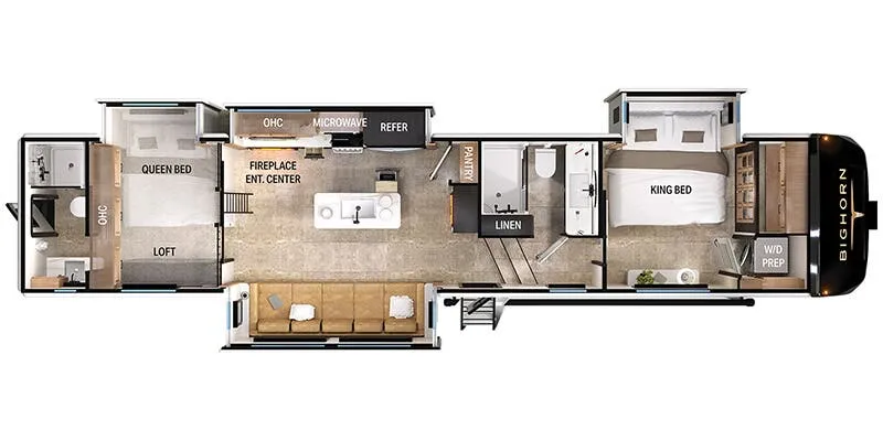 Heartland Bighorn 392DS floor plan