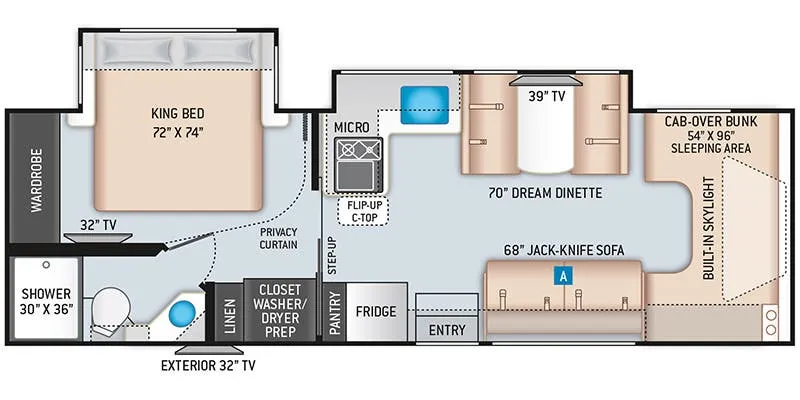 Thor Motor Coach Echelon KW29 floor plan