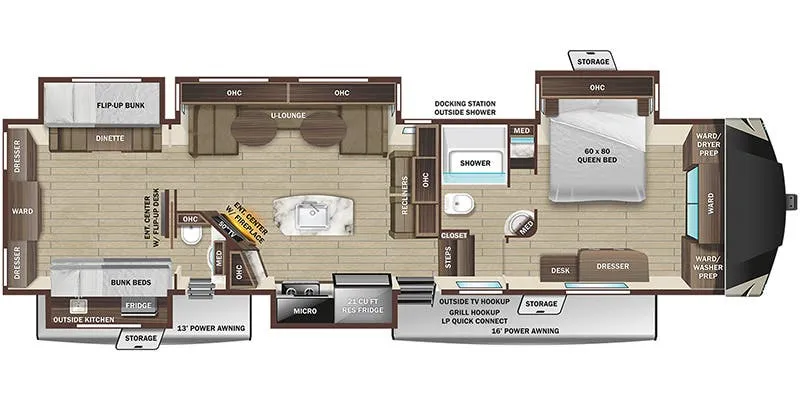 Highland Ridge Mesa Ridge 395BHS floor plan