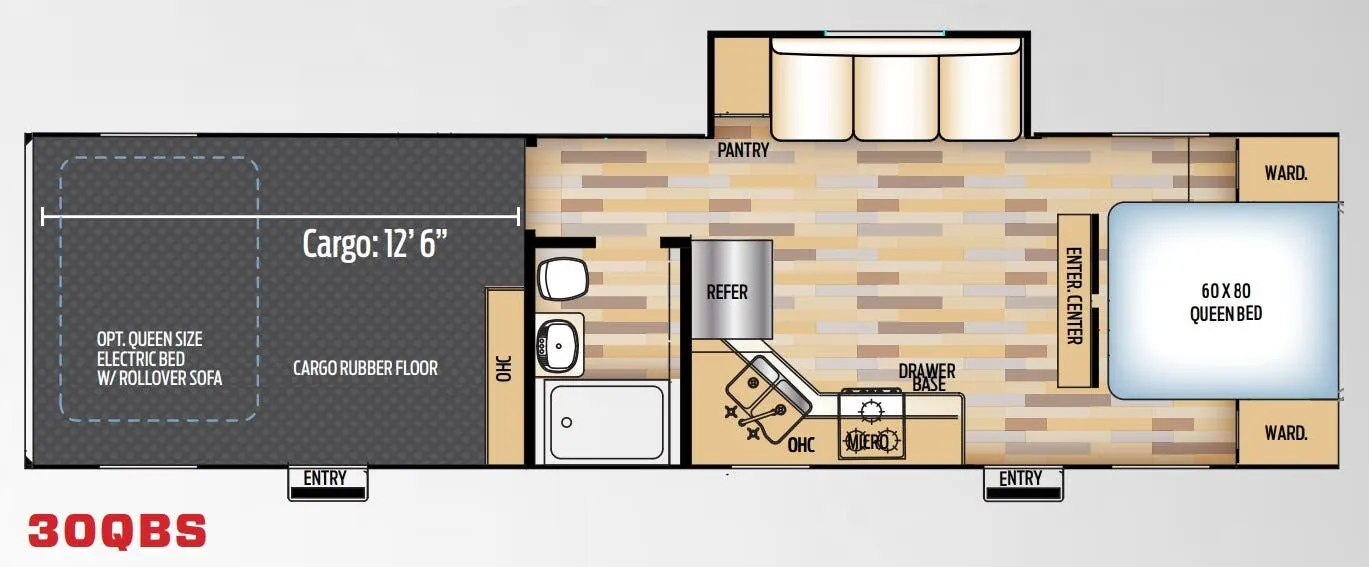 Coachmen Adrenaline 30QBS floor plan