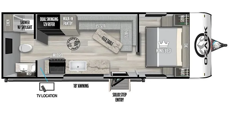 Forest River Ozark 2410RBK floor plan