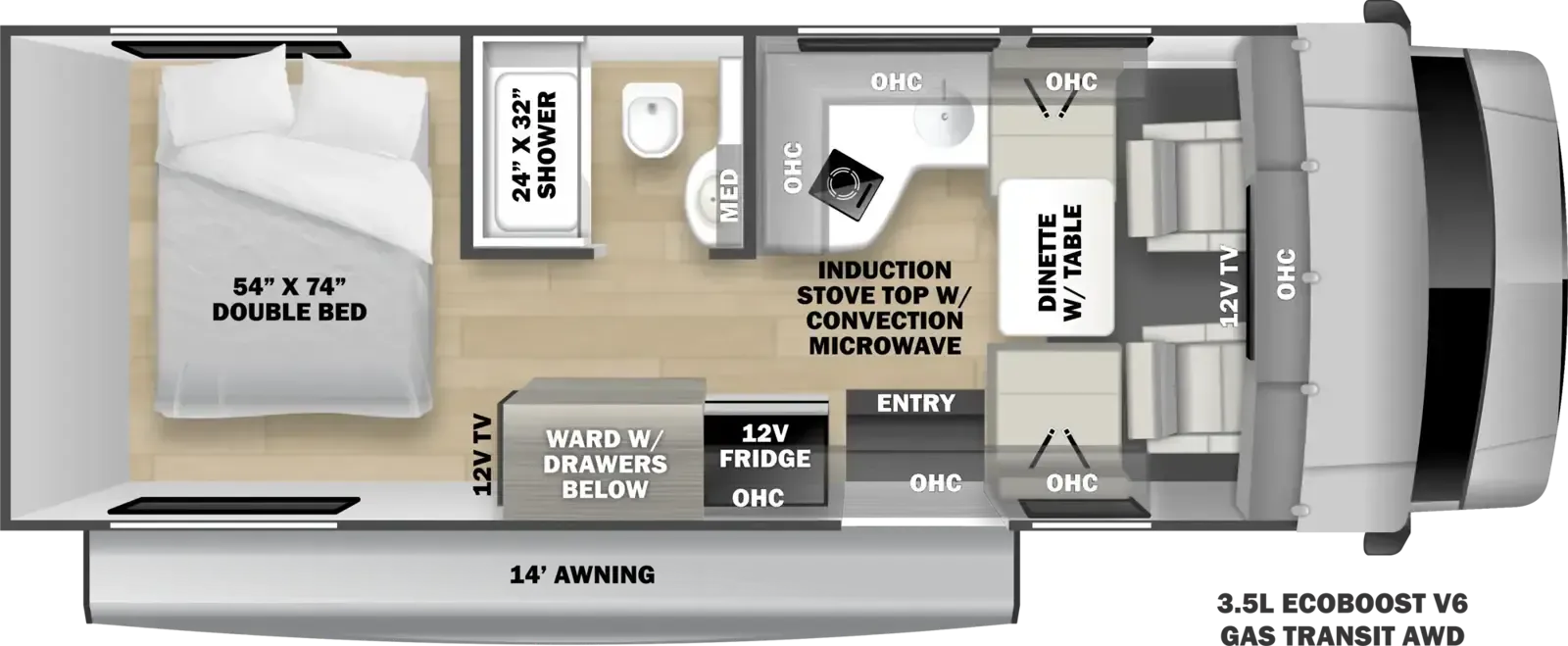 Forest River Solera TS238 floor plan