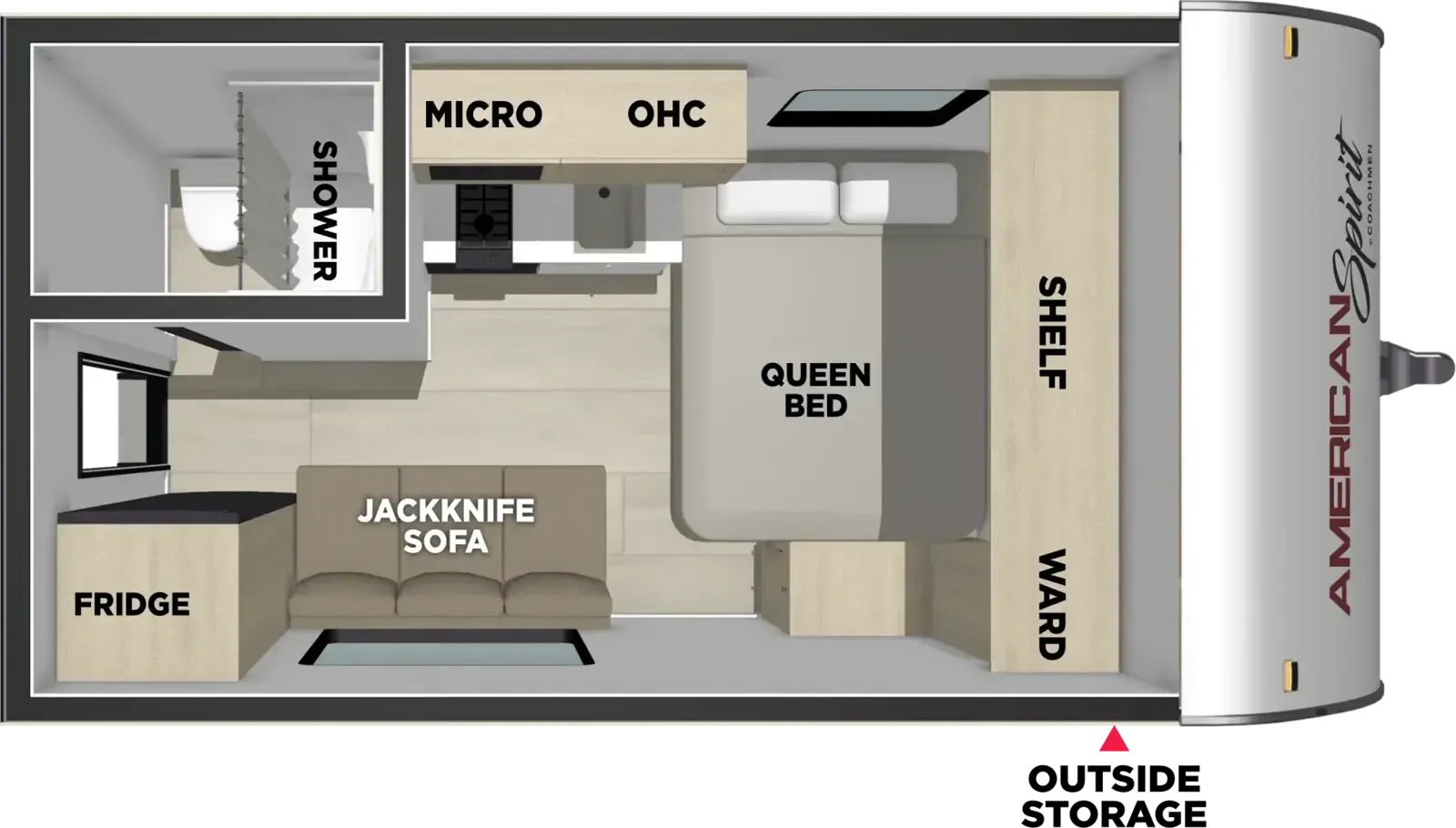 Coachmen American Spirit Compact 170DB floor plan