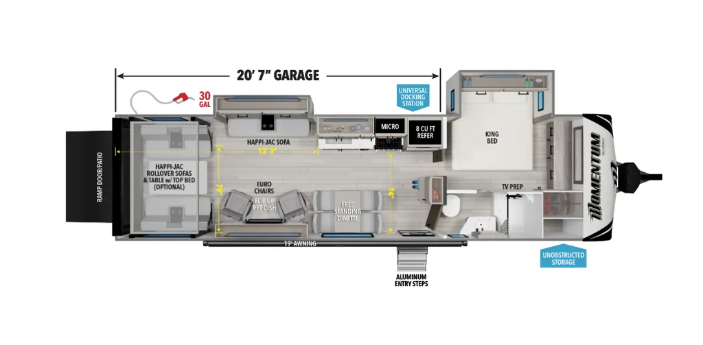 2026 Grand Design Momentum 30G floor plan