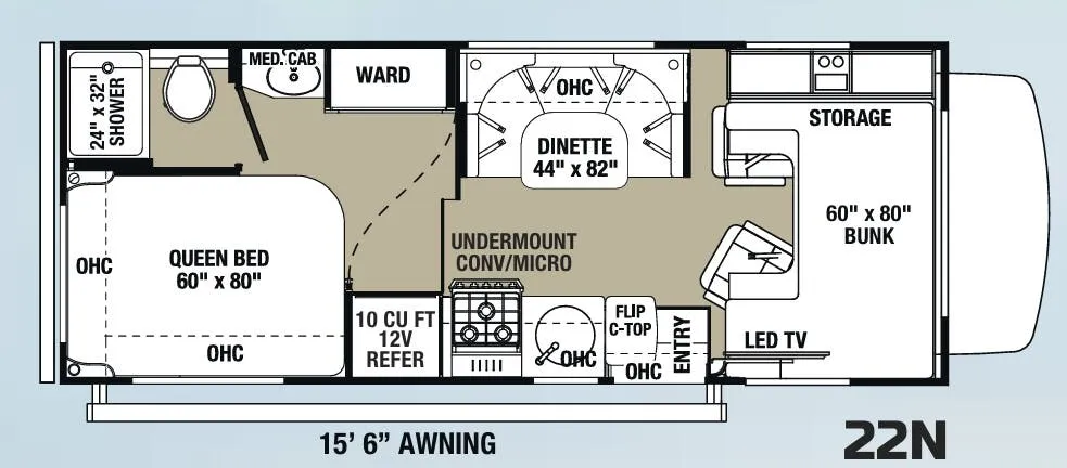 Forest River Solera 22N floor plan