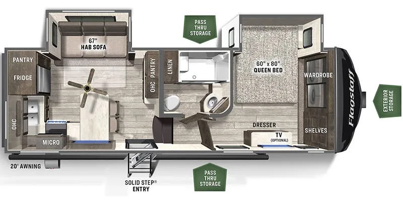 2023 Forest River Flagstaff Super Lite 524BBS floor plan