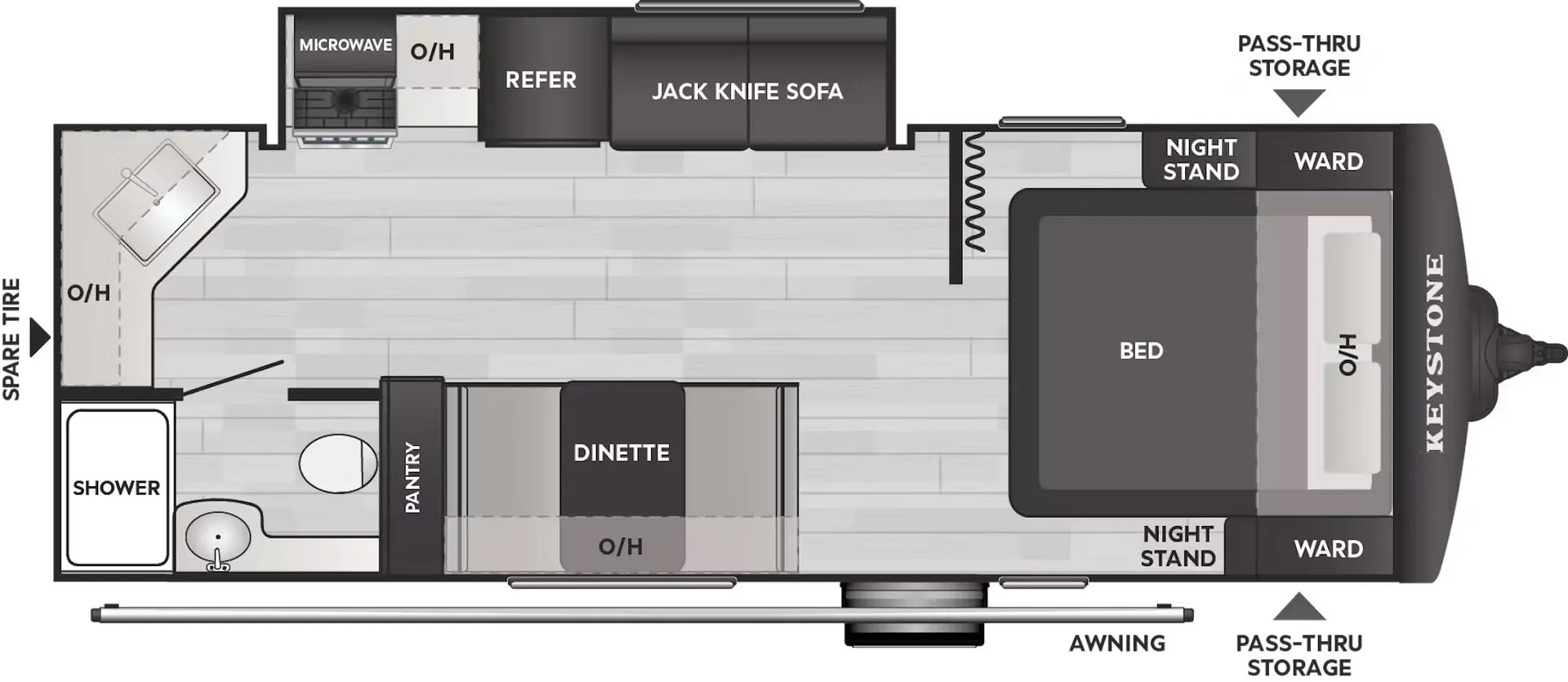 Keystone Bullet Classic 2240RK floor plan