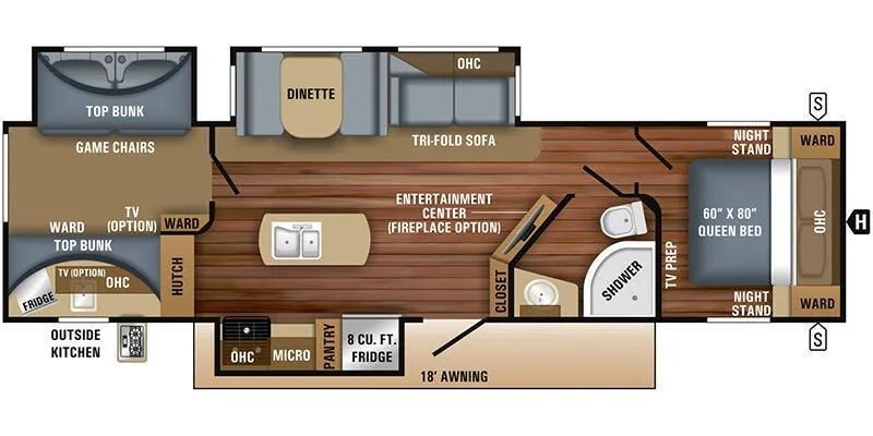 Jayco Eagle HT 324BHTS floor plan