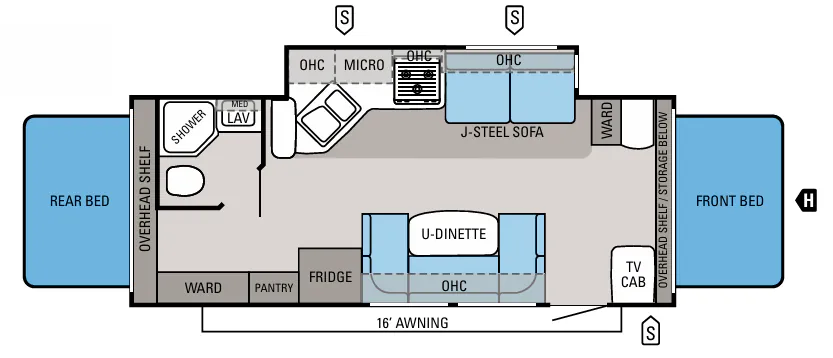 Jayco Jay Feather Select X23J floor plan