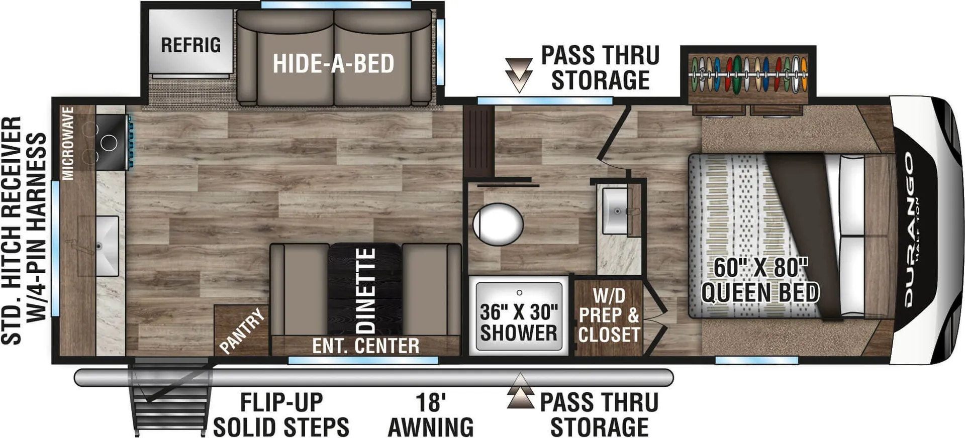 K-Z Durango Half-Ton D230RKD floor plan