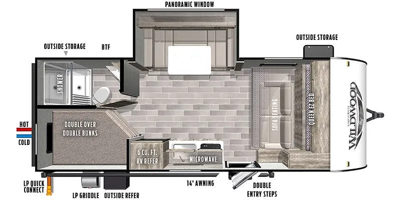 Forest River Wildwood X-Lite FSX 178BHSK floor plan