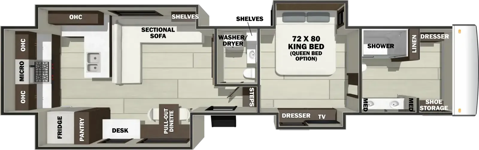 Forest River RiverStone 43BFC floor plan