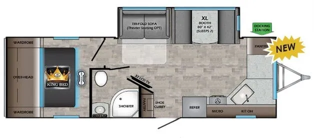 2021 CrossRoads Sunset Trail Super Lite 257FK floor plan