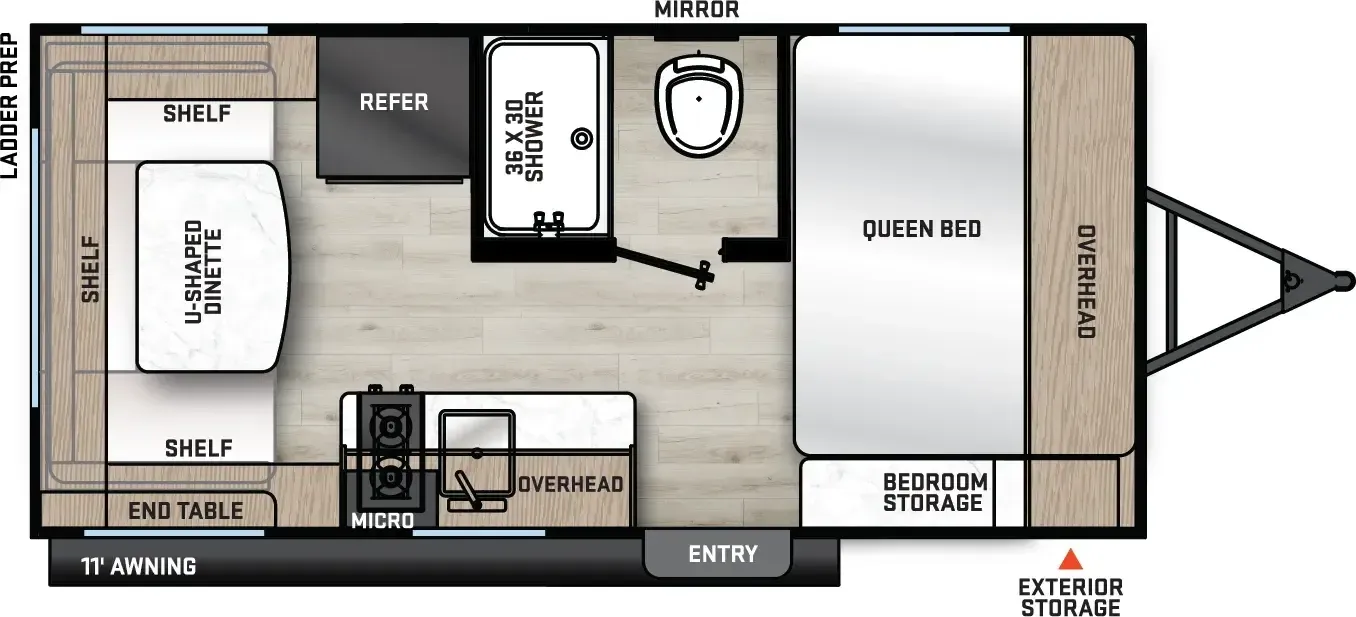 2024 Forest River Aurora Light 15RDX - Floor plan