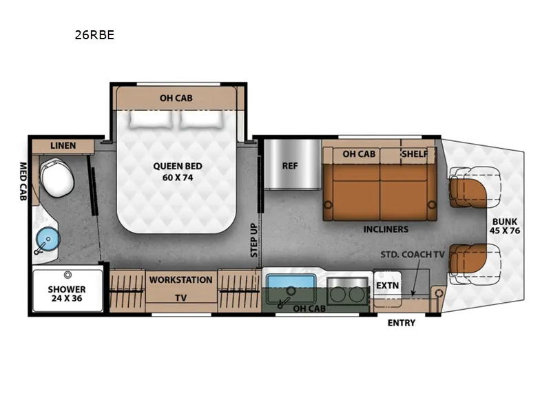2026 Coachmen Prism Elite 26RB - Floor plan