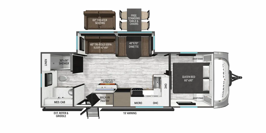 2026 Heartland North Trail 250CK floor plan