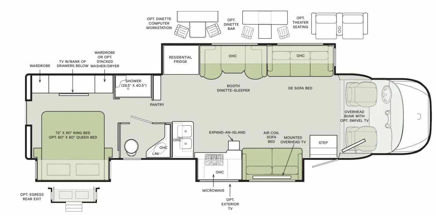Tiffin Allegro Bay 38 AB floor plan