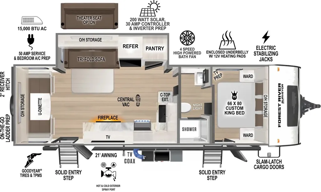 2025 Forest River Grand Surveyor 253RLS floor plan
