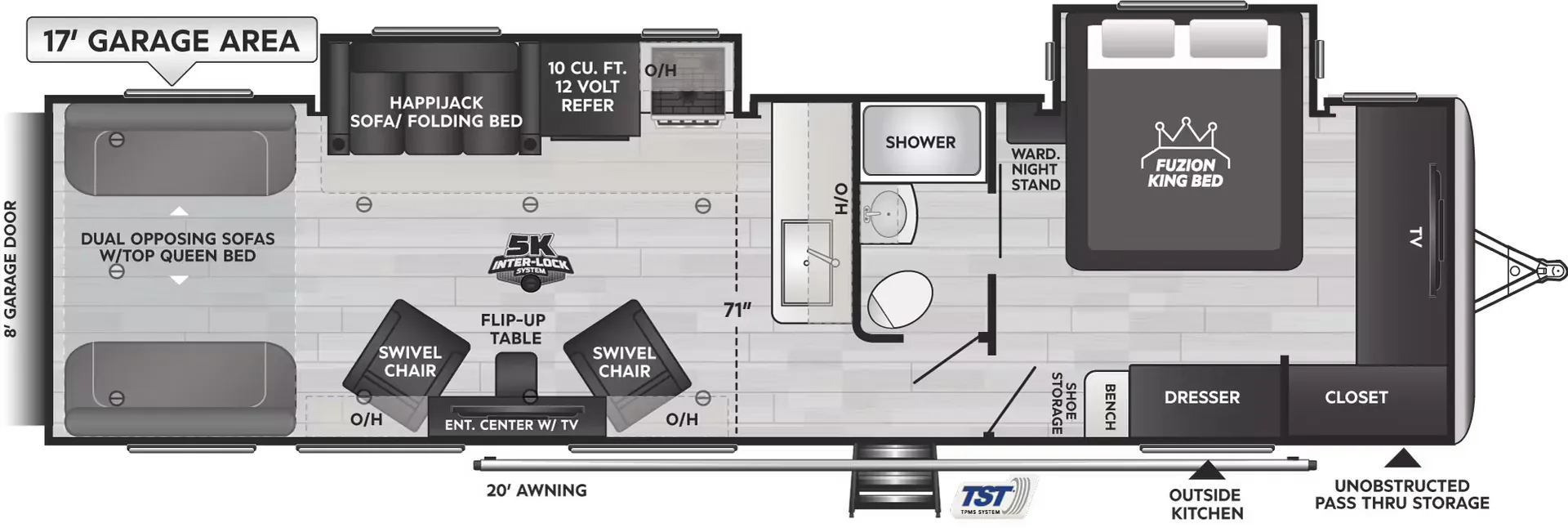 Keystone Fuzion Impact 32V floor plan