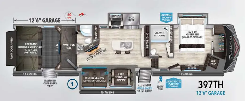 Grand Design Momentum 397TH floor plan