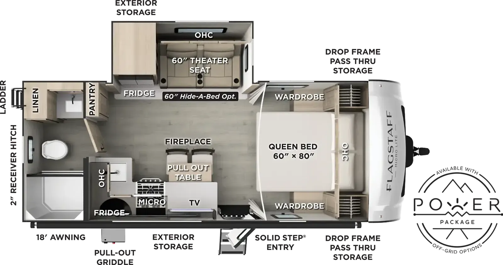 Forest River Flagstaff Micro Lite 22LKS floor plan